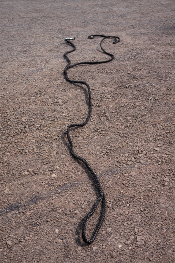 Snub line on ground.